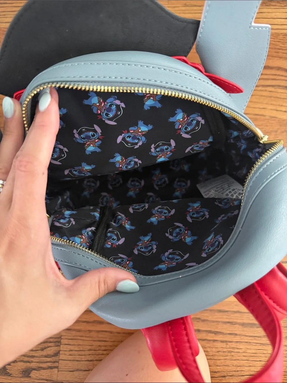 Loungefly x Disney Stitch Pirate Red Stripe Kids Mini Backpack